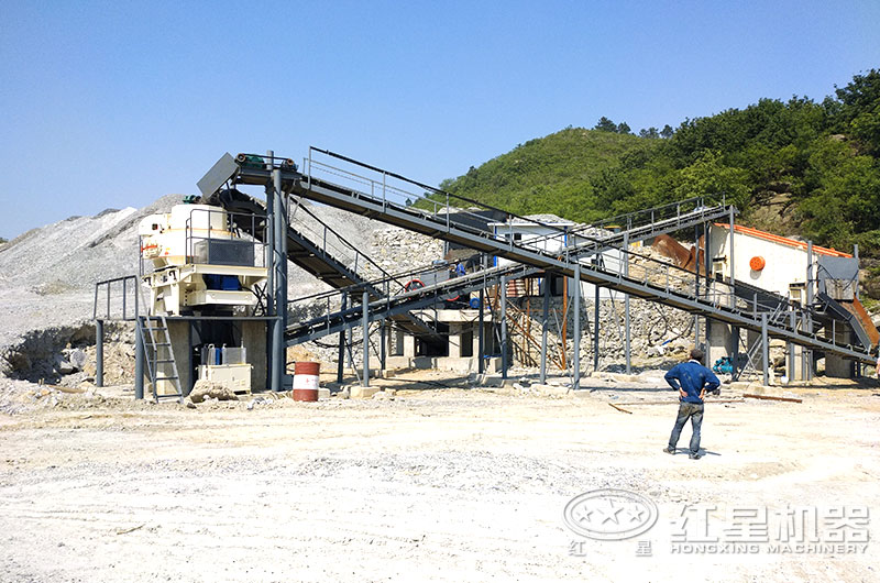 大理石邊角料加工沙子用什么機(jī)器？多少錢？現(xiàn)場(chǎng)視頻